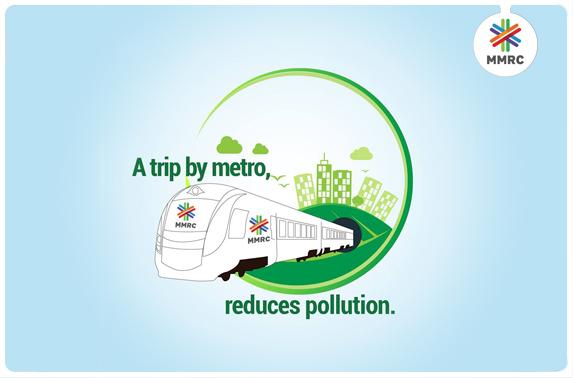 A trip by metro, reduces pollution.