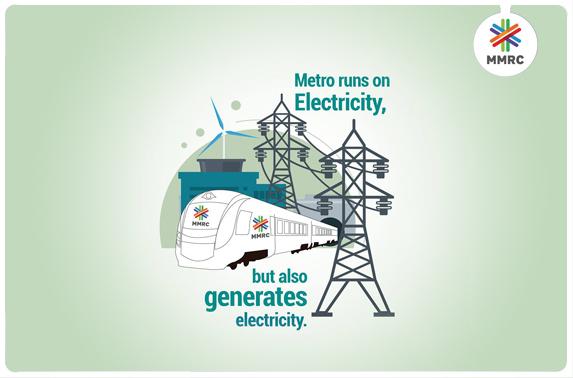 Metro runs on Electricity, but also generates electricity.