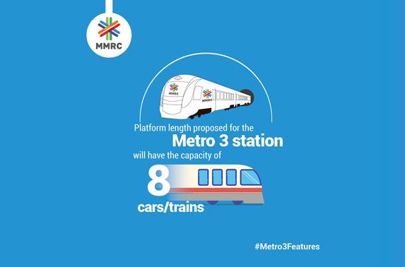 Platform length proposed for the Metro 3 station will have the capacity of 8 cars trains