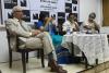 Mrs. Ashwini Bhide, MD, MMRC, (second from left) seen interacting with the members of the fourth estate at the Press Club, Mumbai.