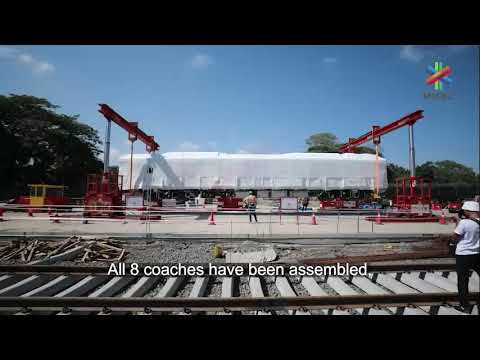 Embedded thumbnail for Mumbai Metro-3 Train arrival at Aarey Car Depot